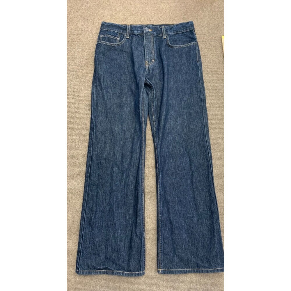 H&M Jeans Mens 32x32 Bootcut Mid Rise Dark Wash 100% Cotton Denim